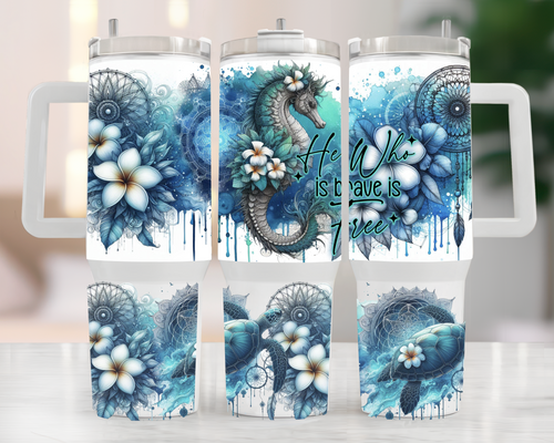 40oz Tumbler -  Under the Seahorse