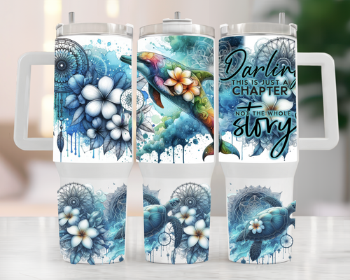 40oz Tumbler - Dolphin Darling