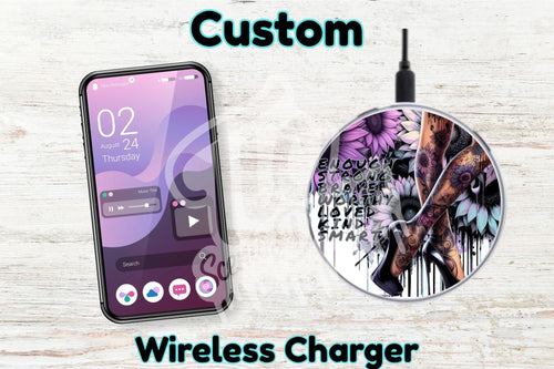 Personalised Custom Wireless Charger -Strong Brave Worthy