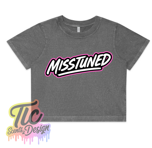 Ladies CROP TEE- MISSTUNED MERCH