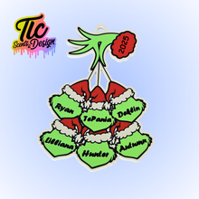 Load image into Gallery viewer, 💚 Custom Personalised Grinch Family Hanger 🎄