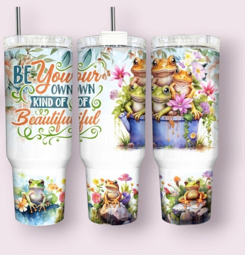 40oz Tumbler - Frogs in a pot