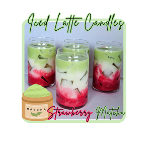 Iced Latte Candle  - Yummy MATCHA & STRAWBERRY