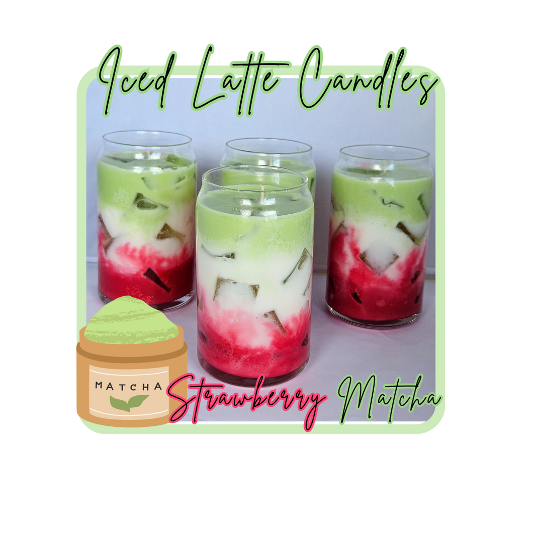 Iced Latte Candle  - Yummy MATCHA & STRAWBERRY