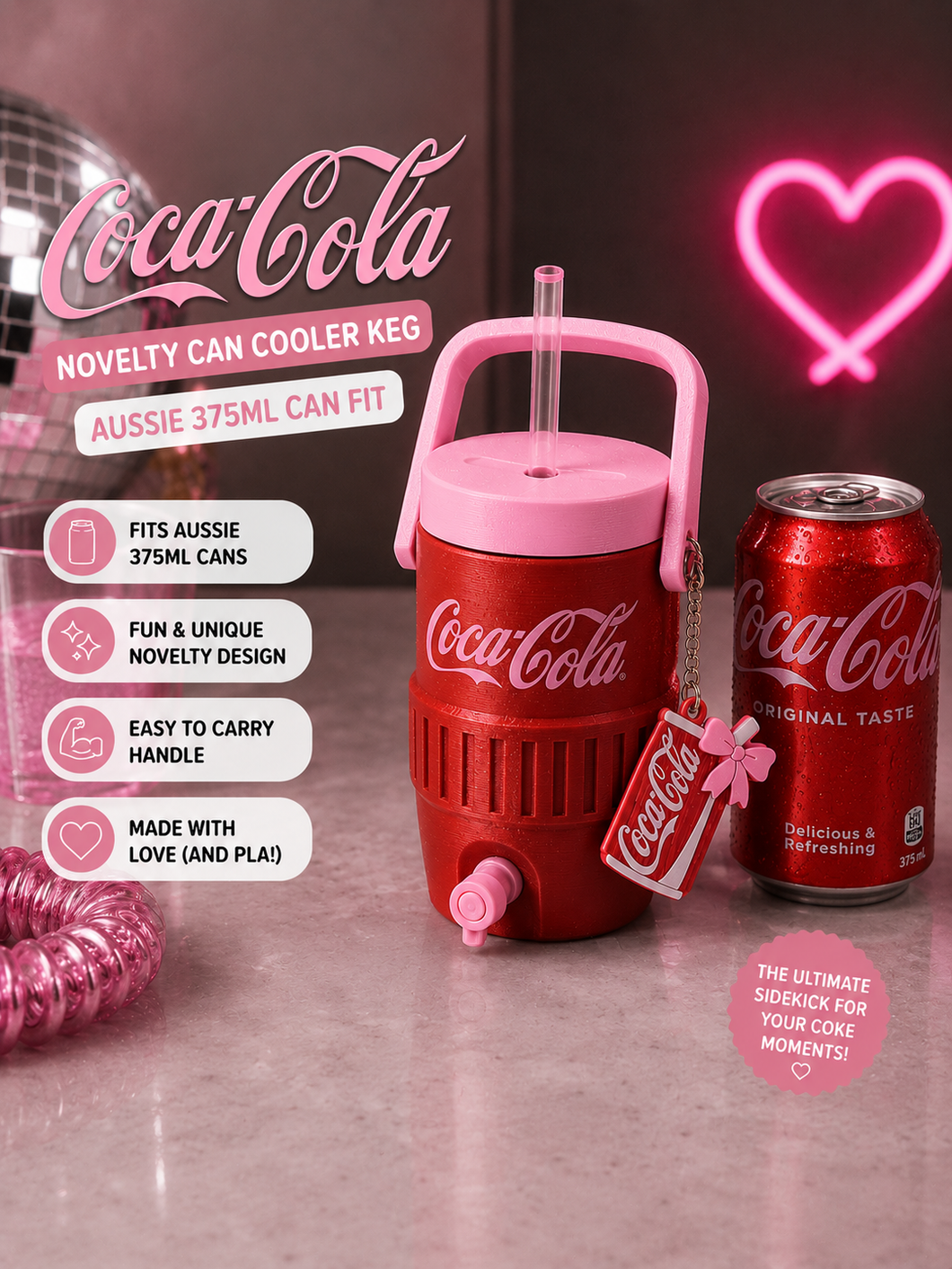 💖 Coca-Cola Pink Edition Novelty Can Cooler Keg 💖 – TLC Scents & Design